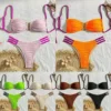 Sexy Bikini Swimsuit Set 2025 New Women's Strap Design Cross-Border Fashionable Swimwear from Mainland China Female Underwear
