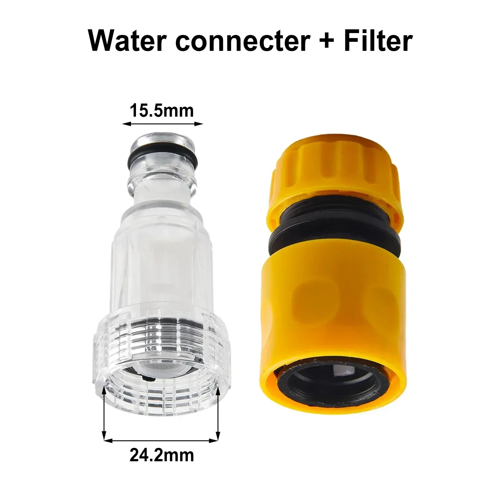 1*Water Connector 1*Filter High Pressure Washer Car Washer Adapter 2-piece Set And High Quality