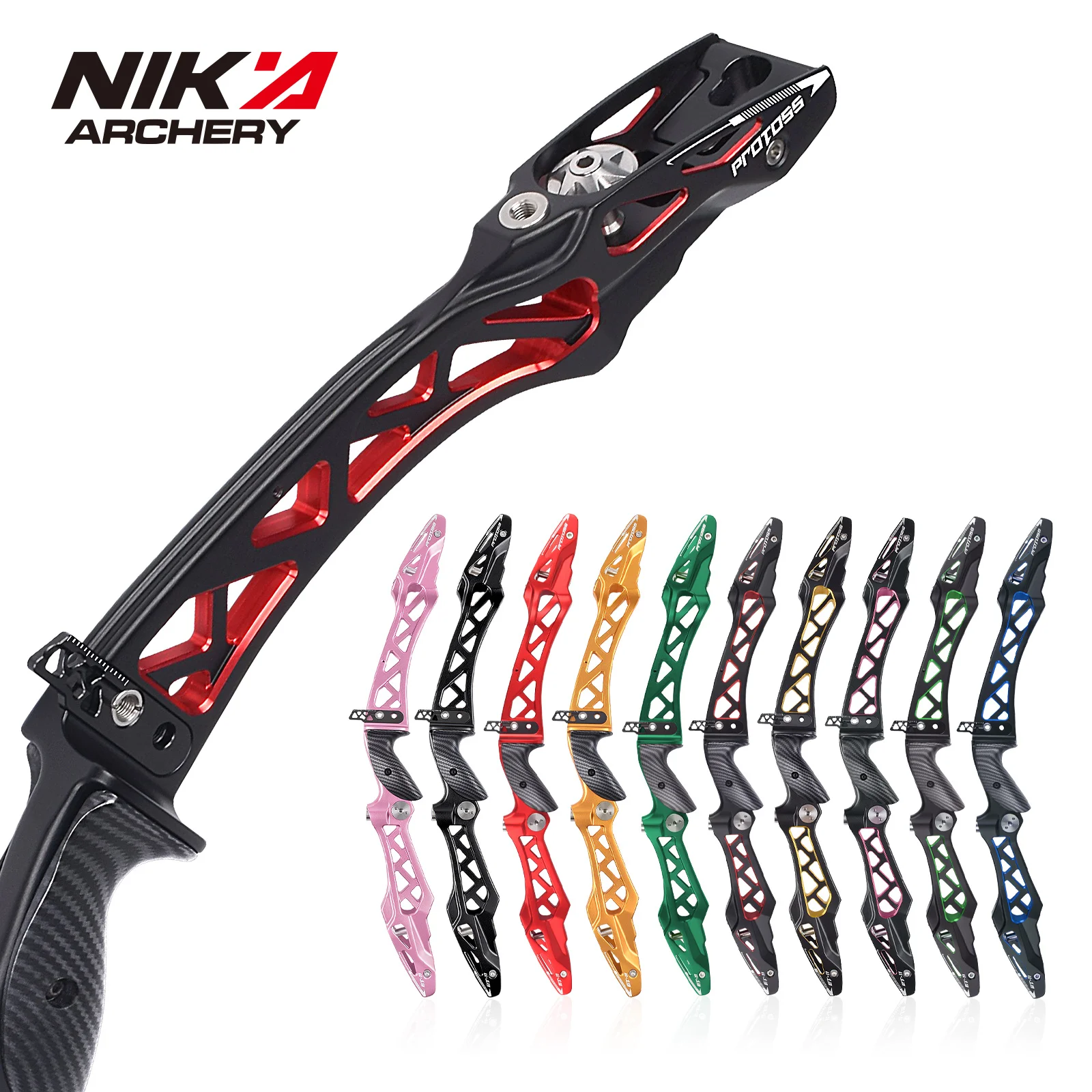 

NIKA Archery 25" ILF Recurve Bow Riser Right Hand Traditional Take Down Bows ILF ET-11 Protoss Recurve Bow Handle Riser