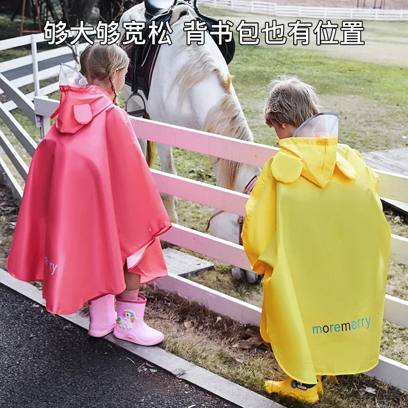 Cute Polyester Baby Raincoat Outdoor Waterproof Rain Poncho Boys Girls