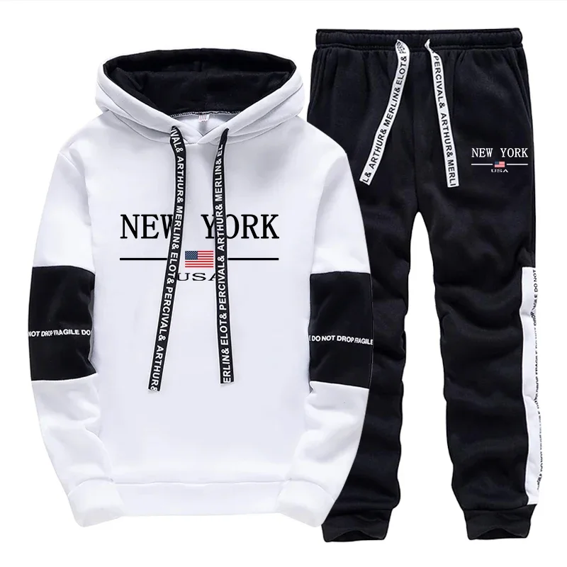 Men's Autumn Casual Sports Hoodies Sweatpants Jogging Suit