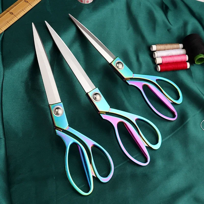 Professional Sewing Scissors Stainless Steel Tailor Scissors 8/9/10inch Fabric Cloth Cutter Diy Sewing Tools and Accessories 가위 images - 6
