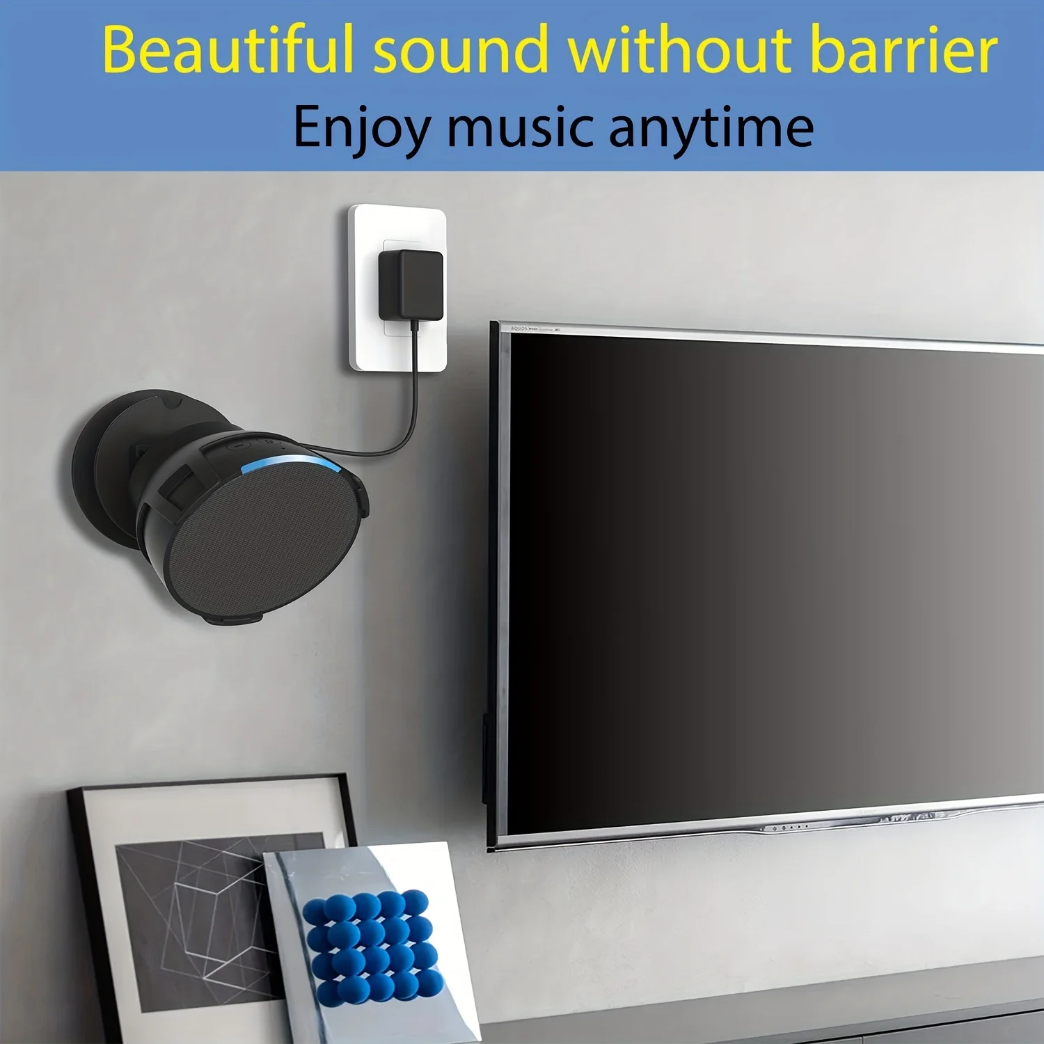 Adjustable Angle Smart Audio Stand with Wall-Mount Storage Rack