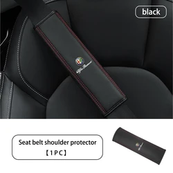 Luxury Car Seat Belt Shoulder Protector Strap Pad - Premium Interior Accessory (Black - 1PCS)