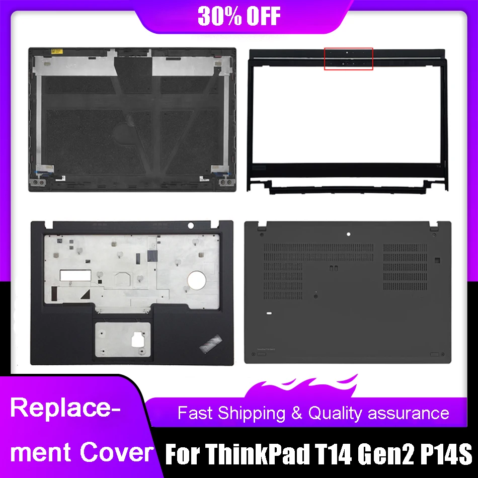 Nuova Cover Posteriore Lcd Per Laptop Per Lenovo Thinkpad T14 Gen2 P14S Gen2 Cornice Anteriore Poggiapolsi Coperchio Posteriore Di Ricambio Della Cass
