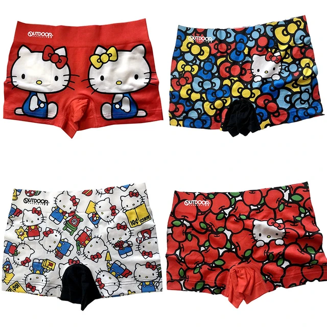 3pcs Y2k Hello Kitty Couples Underpants Pure Cotton Breathable Cute  Interesting Men Women Underwear Anime KT