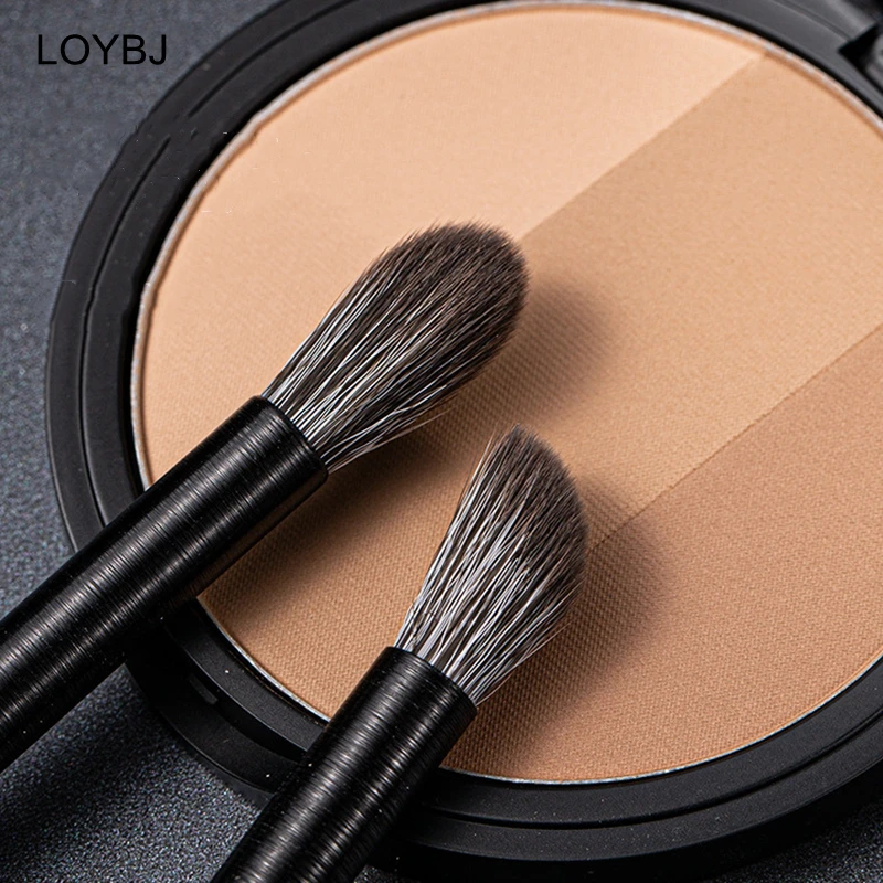 LOYBJ 1pcs 코 섀도우 브러쉬 각진 컨투어 메이크업 브러쉬 페이스 브론저 코 실루엣 아이 섀도우 화장품 블렌딩 메이크업 도구