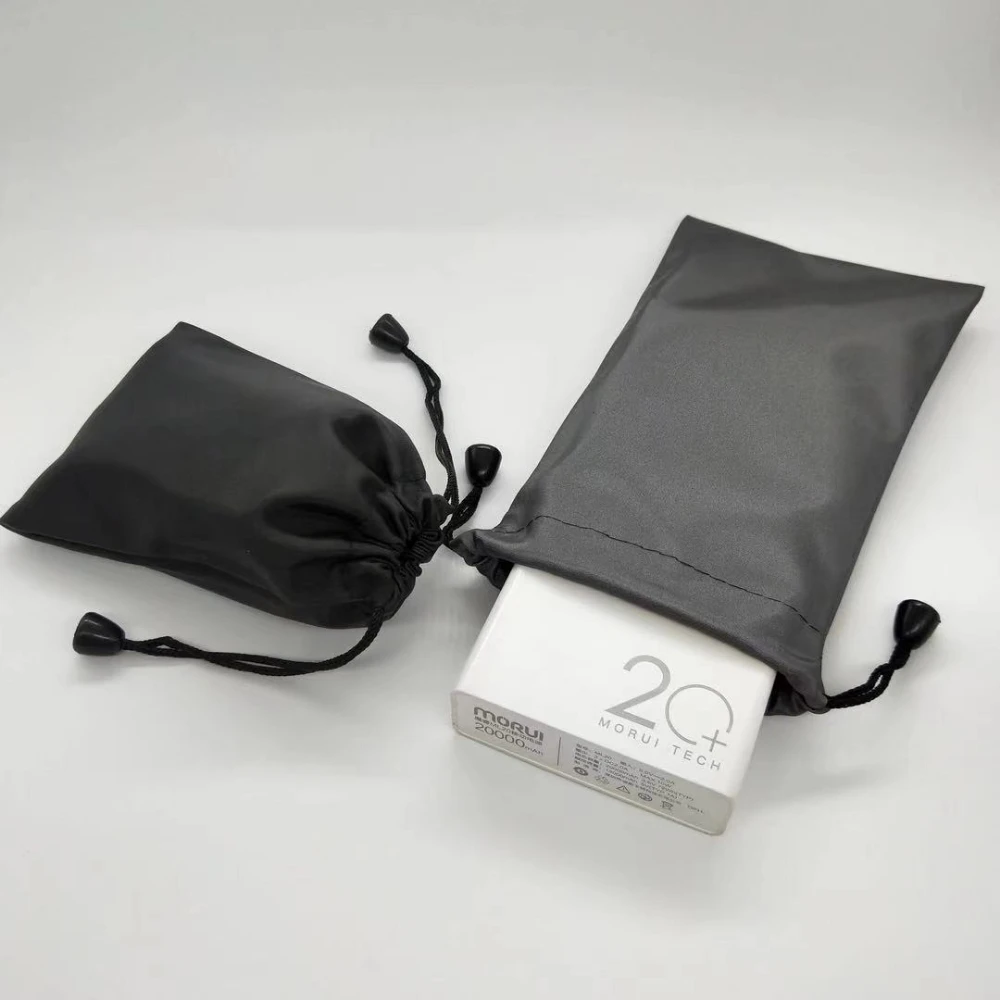 Drawstring Bag Waterproof Dustproof Polyester Headset Data Cable Pouch Sporting Goods Pouch Organizer
