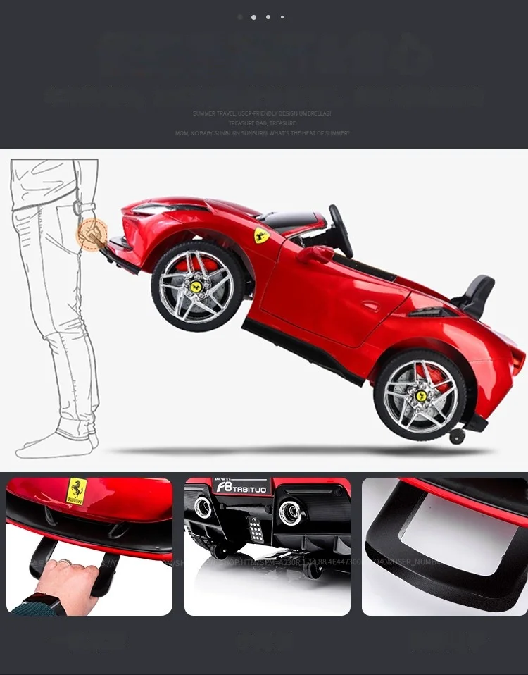 Ferrari Kids Ride On Electric Car For Boys &Amp; Girls Toy Car With Remote Control F8