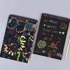 10 Sheets Fun Magic Drawing Book Toy DIY Scratch Notebook Black Cardboard Children Learning Toys Scratch Art Painting Doodle 6