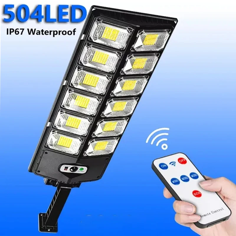 Solar Street Lights Outdoor, Solar Lamp With 3 Light Mode Remote Control Waterproof Motion Sensor Lighting for Garden Patio Path solar candle light candle chandelier with clip hanging outdoor landscape light for umbrella beach garden lawn lawn patio on the