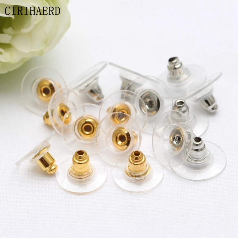 50 Earring Stoppers Silicone Stopper Closure for Earrings 0.02 Eur/piece 