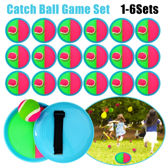 2Pcs/4Pcs Catch Ball Game Set with 4 Paddles 4 Balls Toss and Catch Ball Set  with 1 Storage Bag Toss Paddle Beach Toys for Kids