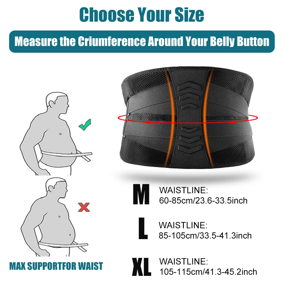 Adjustable Double Pull Support Lumbar Waist Belt with Compression Band for  Lower Back Pain, Herniated Disc, Sciatica, Scoliosis - AliExpress