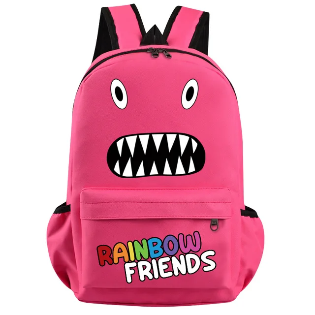 Roblox Rainbow Friends Black Anime Backpacks Poly/Cotton Blend Polyester  Anime Bag Anime Merchandise 