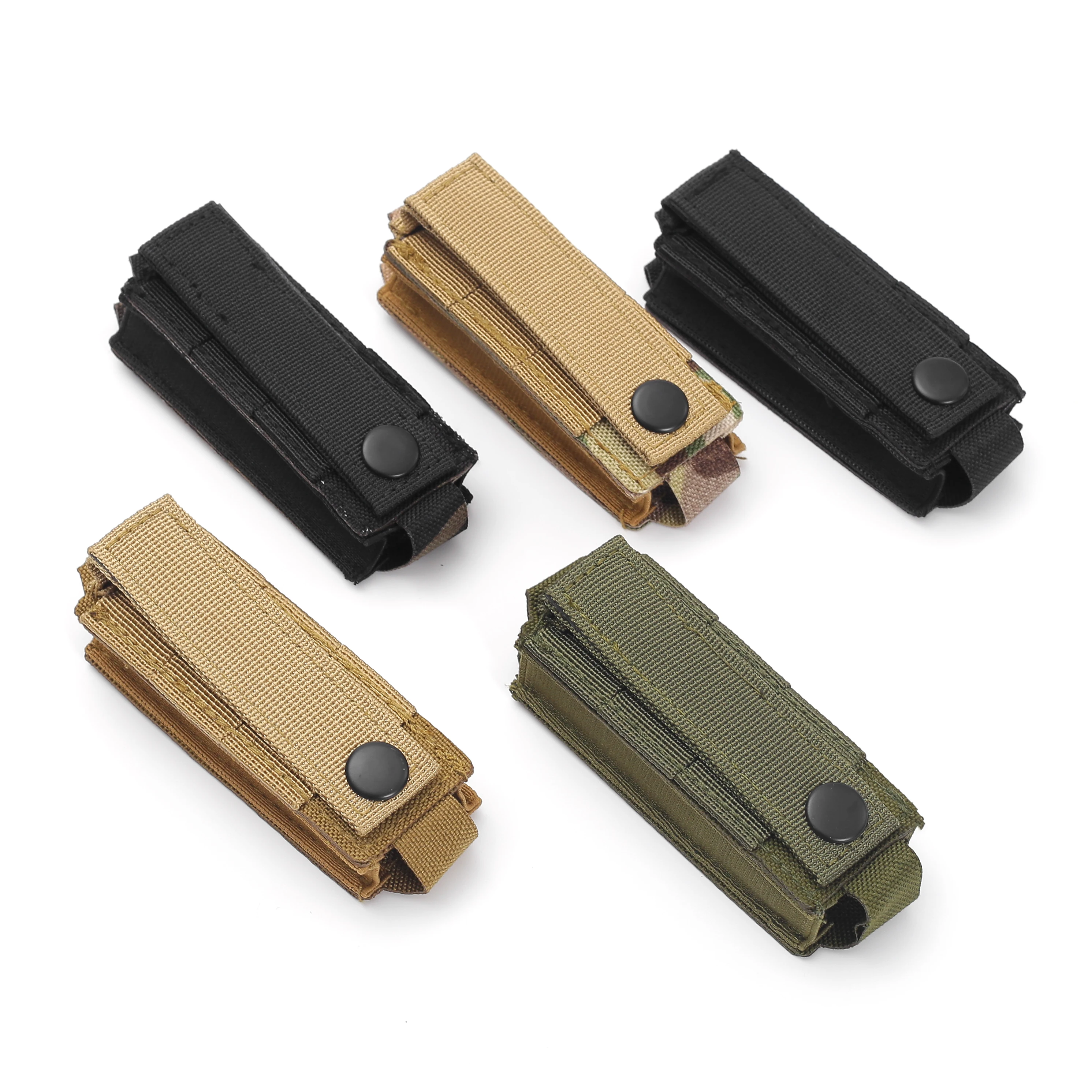 Laser Cut Molle 9mm Magazine Pouch for 17 M9 Single Mag Bag Flashlight Pouch Knife Holster Hunting Gear