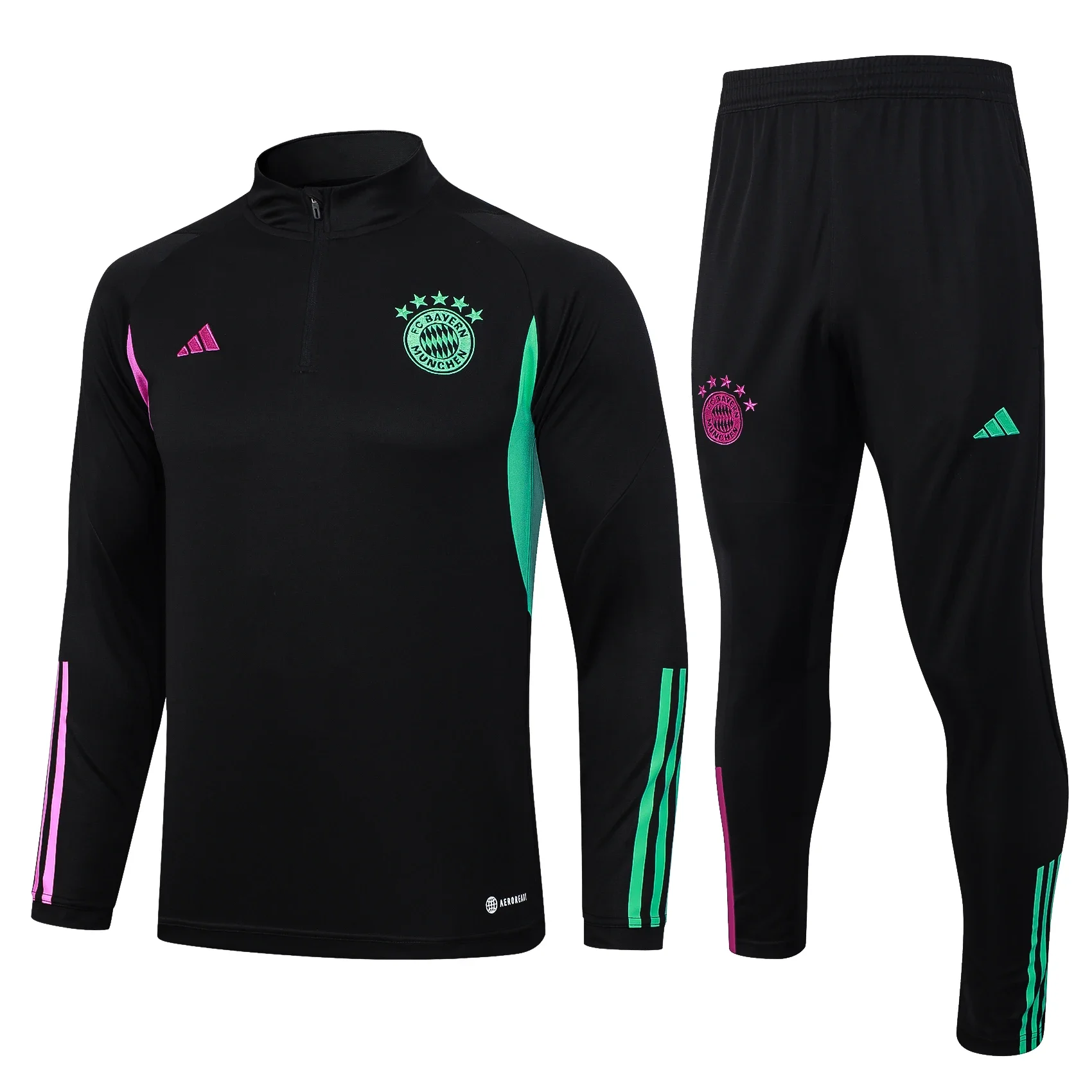 Adidas Soccer Jerseys Men Zippered Breathable Professional Outdoor Comfortable High-Quality Sportswear Training Suit Black