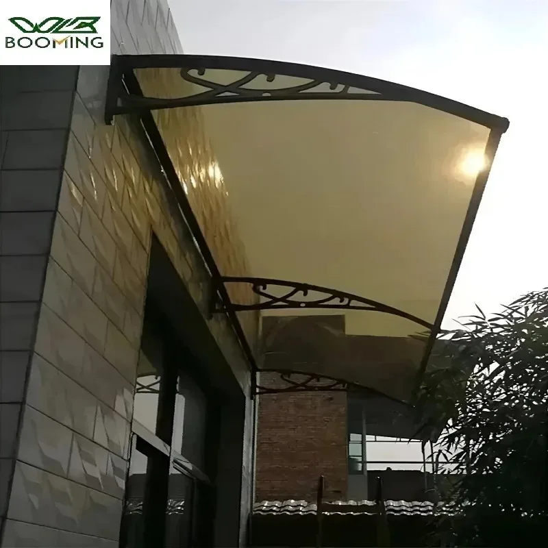 Außenbaldachin des Sonnenschirms, Polycarbonat-Tür, Halterung aus Aluminiumlegierung, Sonnenschutz, Baldachin, Baldachin, Außentür-Seiten-Sonnenschutz
