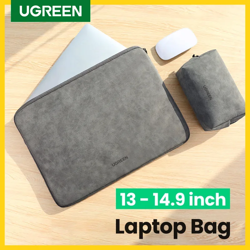 Ugreen Couro Bolsa para Portátil para Macbook Pro 13 Macbook ar Portátil Bolsa de Armazenamento Luva Case para Ipad Pro ar Notebook Bolsa