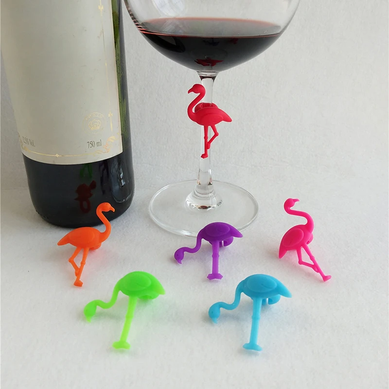 Silicone Wine Glass Recognizer wine glass marker wine glass decorations Silicone Glass Charms Wine Charms Fish Red Markers Party Drink