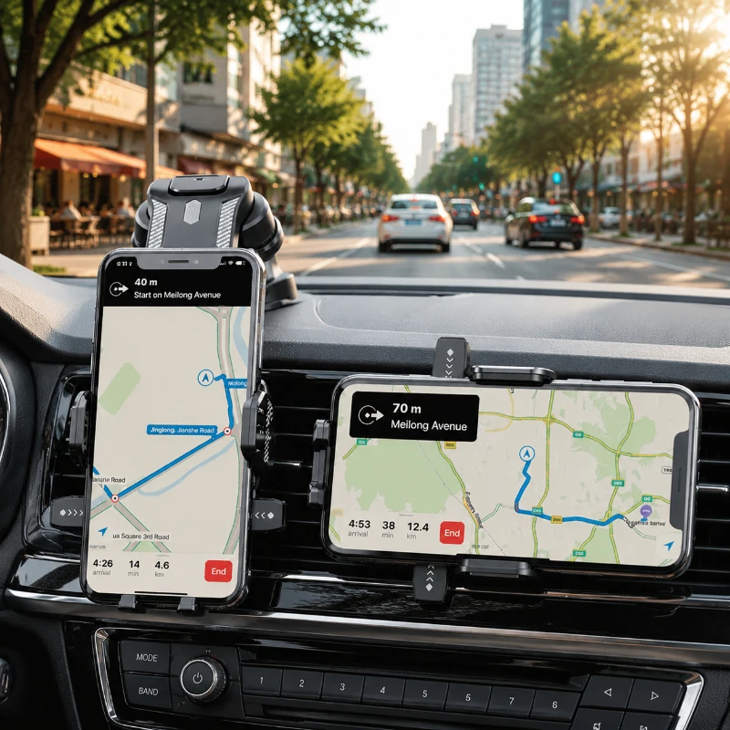 Adjustable Universal Car Phone Holder Car Mount, Suction Cup Dashboard Stand, Stable Holder for Navigation, iPhone, Samsung 1