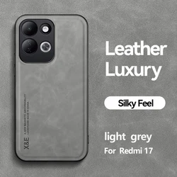 Skinlee Magnetic Silicone Phone Case - Soft Silicone Cover & Protective Shell for Redmi 17 5G (Grey)