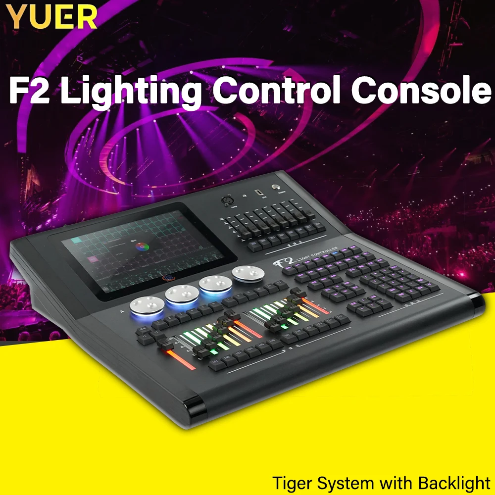 YUER F2 Lighting Control Console 2048 DMX Channels 4 Art-Net