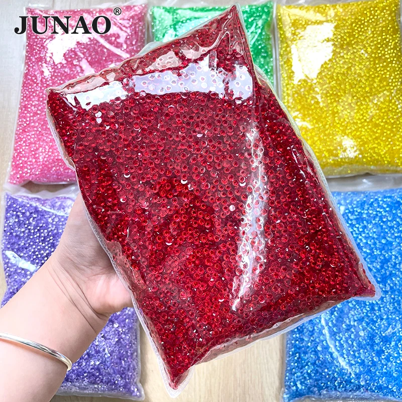 JUNAO-2-3-4-5-6-mm-no-AB-Transparent-Red-Crystal-Rhinestones-In-Bulk ...