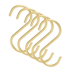 Heavy Duty Metal Hanging S Hooks (Dumb green gold)
