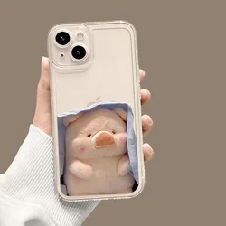 Kawaii Cartoon Pig Couple Cellphone Case - Cute Animal Design Cover - iPhone 17 Pro (Style 1)