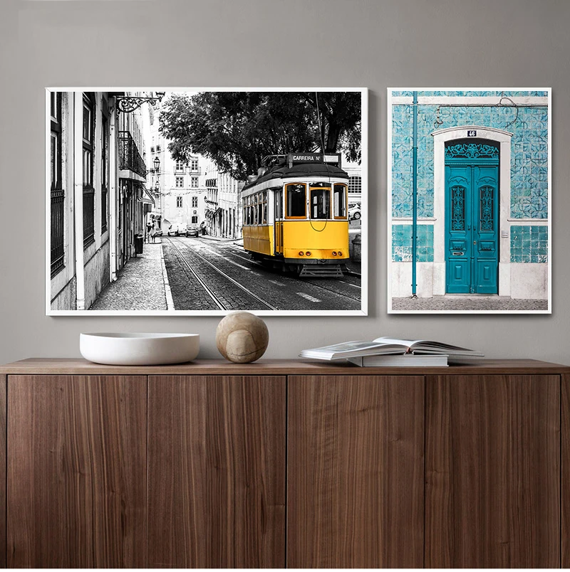 Impression de carte vintage de Lisbonne Portugal 1833 : Art mural Lisbonne rétro - France
