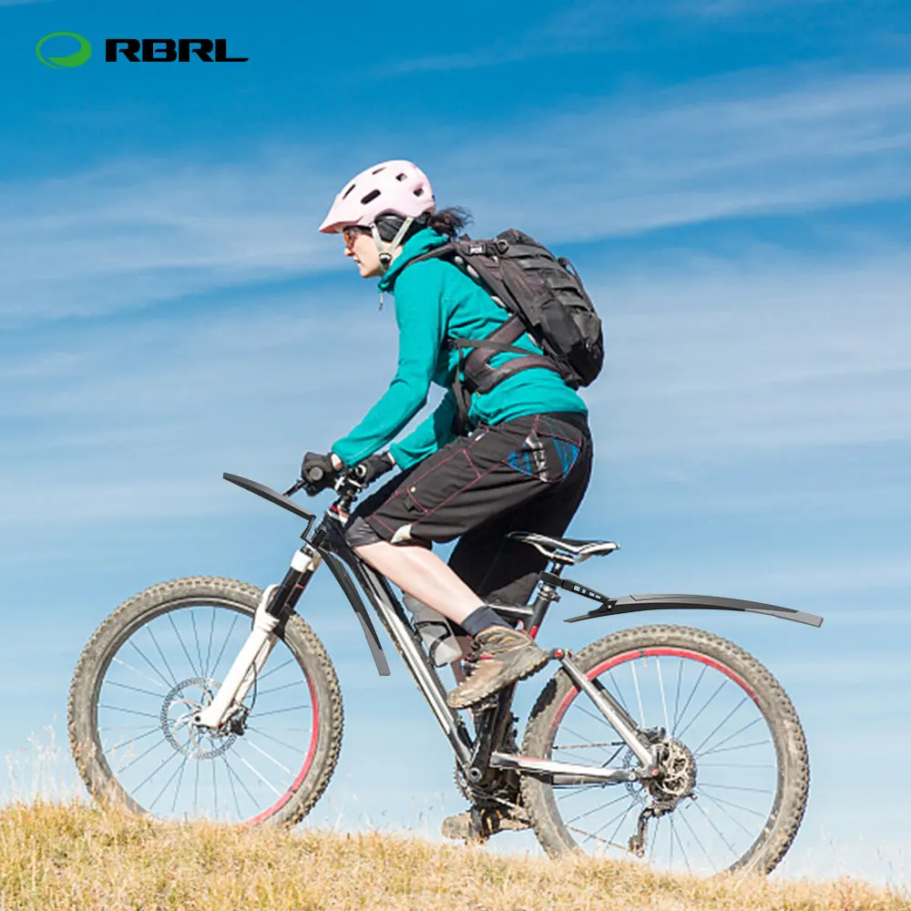 RBRL MTB Bicycle Fender Adjustable Front Rear Bike Mudguard Quick-release Splash-proof Widen Fenders for 26/27.5/29" Bicycle bicycle fender