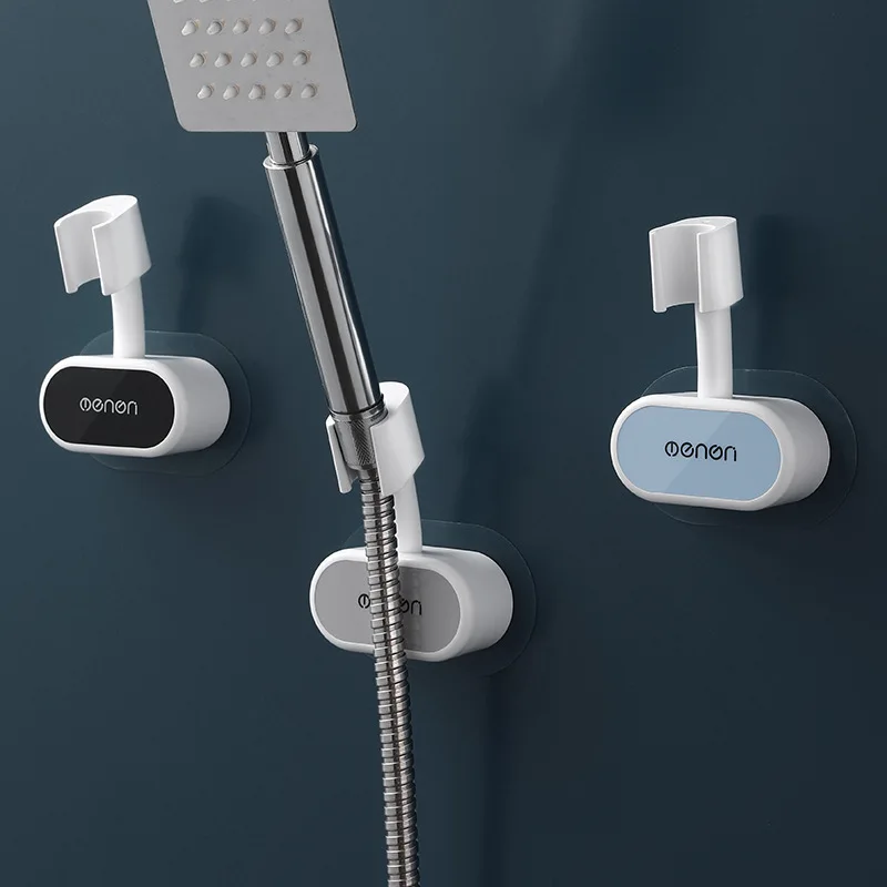 

Punch Free Shower Bracket Head Fixed Seat Hanging Adjustable Bathroom Accessories Universal Rain Base Storage Rack Toilet Helper