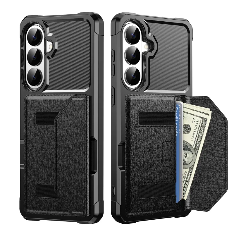 Magnetic Leather Wallet Phone Case with Cardholder and Enhanced Protection