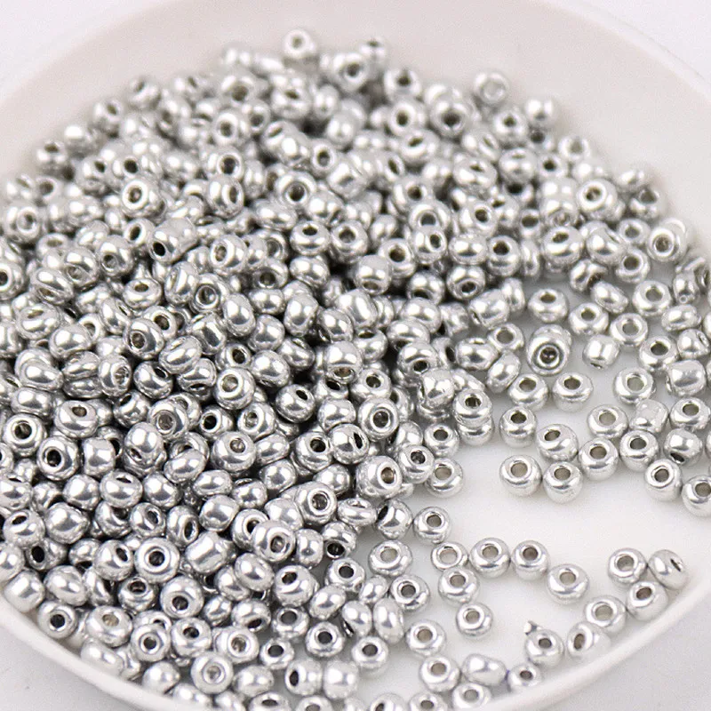 Electroplating Silver & Bronze Metallic Beads for DIY Handmade Necklaces