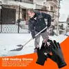 USB Heated Electric Gloves Full Finger Workout Gloves Winter Touchscreen Gloves Winter Windproof Waterproof Warm Gloves 6