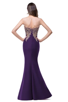 BABYONLINE فستان وصيفة العروس بحورية البحر باللون الأزرق السماوي مع خط عنق على شكل قلب مزين بالذهب وأشرطة شفافة لحفلات الزفاف 5