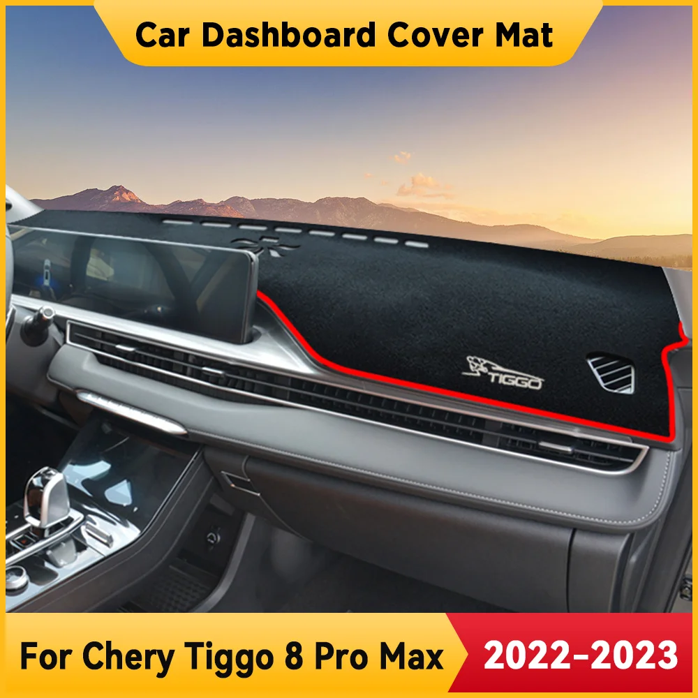 

For Chery Tiggo 8 Pro Max 2022 2023 Car Dashboard Cover Mat Non-slip Sun Shade Cushion Protective DashMat Pad Accessories