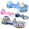 3 in 1 Portable Spaceship Tent Baby Tunnel Toy Tent Baby Balls Pool Wigwam for Children Campaign Tent Baby Playpen 1