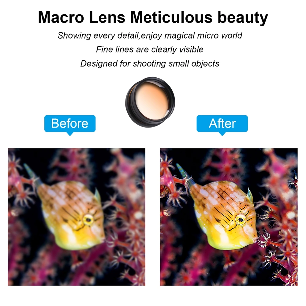 Aquarium Coral lenses 52mm Fish Tank Marine Salt water Sea Water Coral Reef Iphone Camera Filters Macro Aquatic Terrarium aquarium camera filters