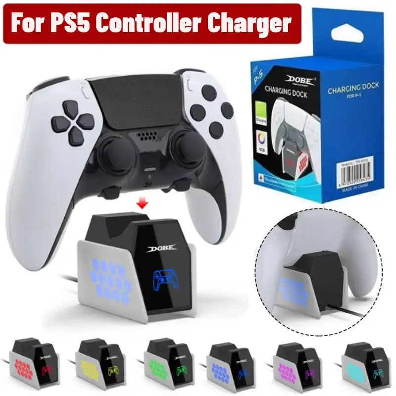 【Exclusive】 Single PS5 Controller Charger Charging Station Docking for 5 DualSense Controller PS5 Fast Charging Station Stand