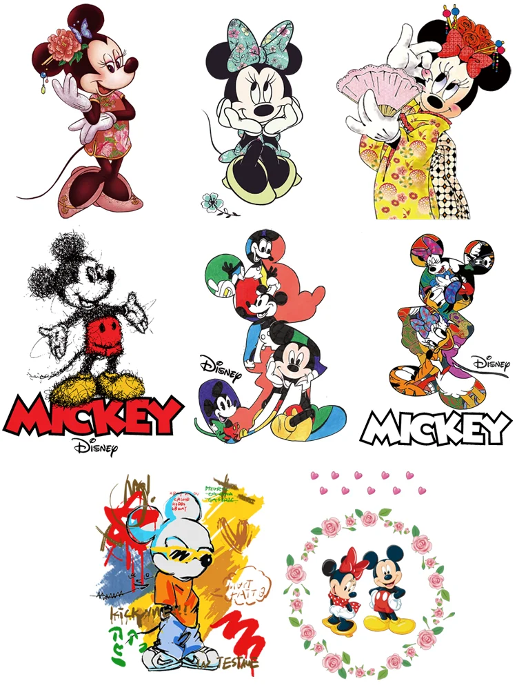 Disney Iron Stickers Clothes  Transfer Iron Patches Mickey