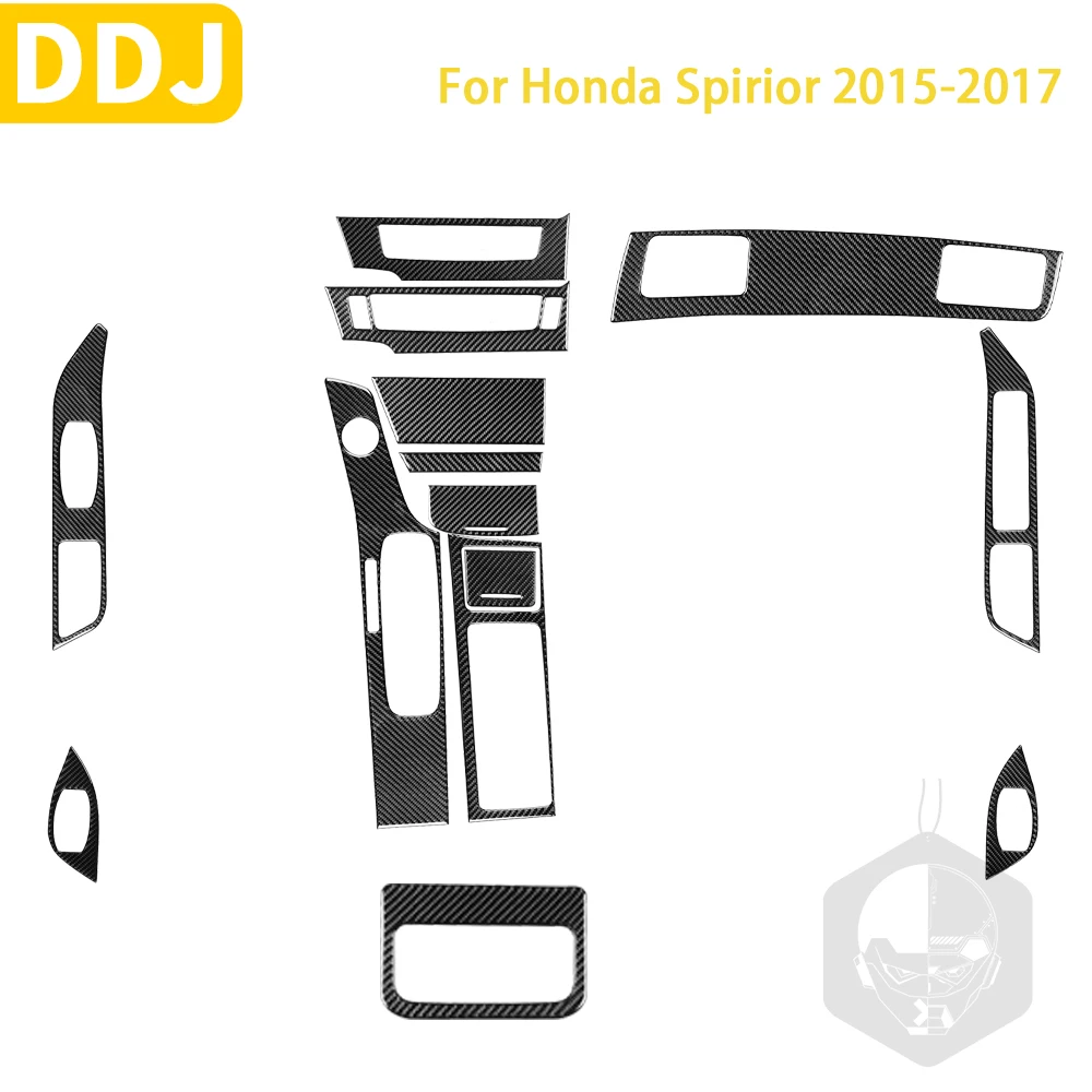 

For Honda Spirior 2015 2016 2017 Accessories Carbon Fiber Car Interior Instrument Gear Lifting Panel Trim Sticker Decoration