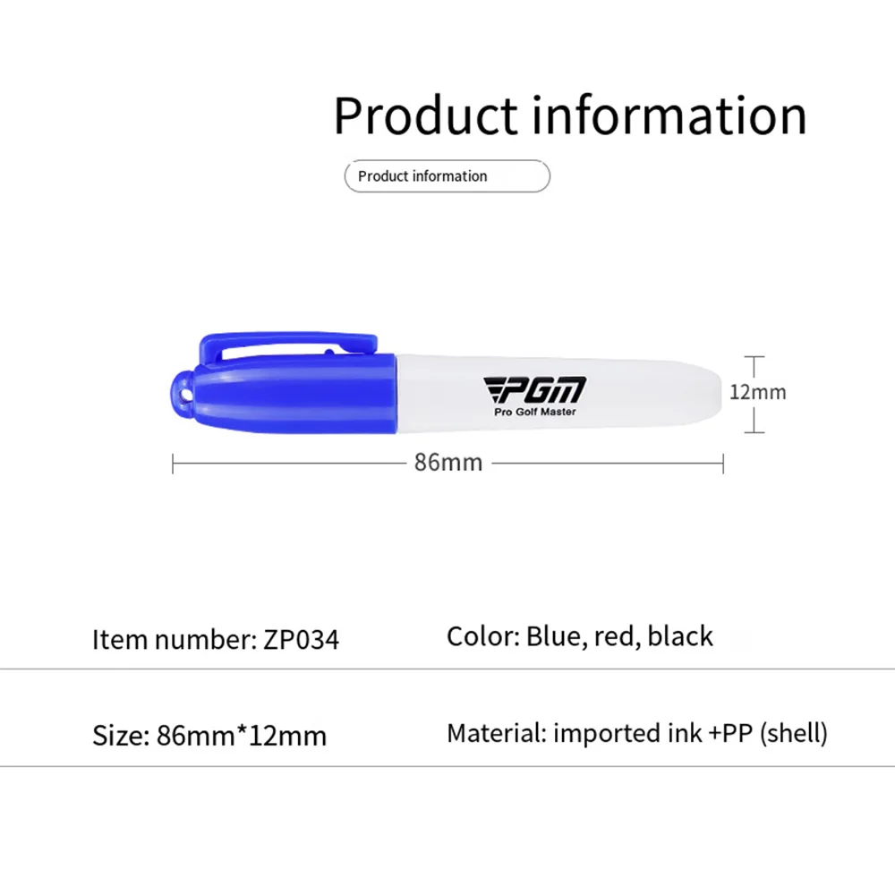 PGM Golf Ball Marker Thread Drawing Line Tool Portable Special Marking Pen Waterproof Ink, Not Easy to Fade