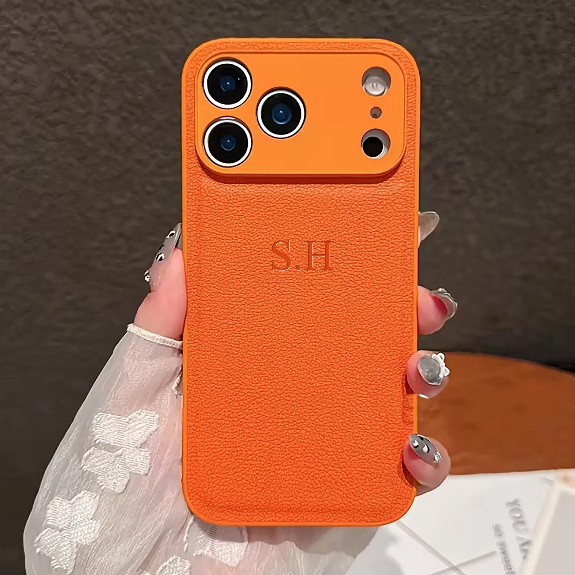 Personalized Luxury Customized Name 3D DIY Hot Engrave Faux Leather thumbnail 4