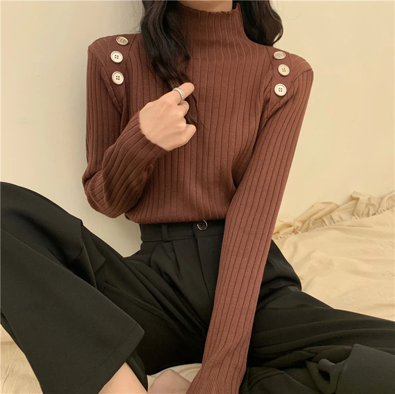 pink cardigan AOSSVIAO Korean Knitted Crop Cardigans Women 2021 Loose Ladies Short Knitted Sweaters Long Sleeve V neck Solid Chic Streetwear pink sweater Sweaters