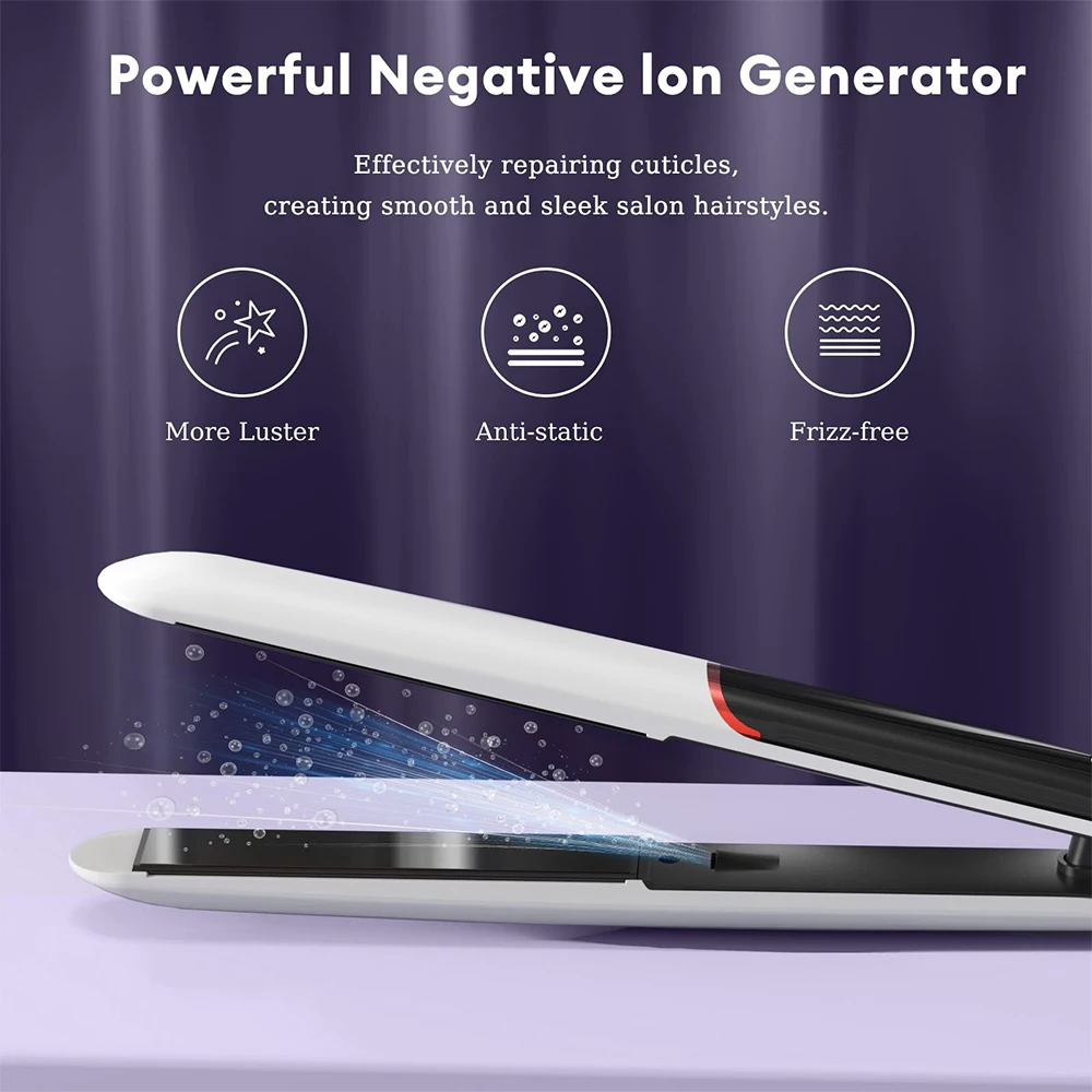 Professional Flat Iron Hair Straightener and Curling Iron Fast Heat Up Ceramic Coating for Shinier Smoother Hair Styling Tool 3