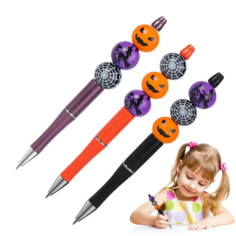 

Halloween Pens For Kids 3pcs Halloween Pens Bulk With Beads 3pcs Cute Halloween Pens Party Favors Assortment Fun And Spooky