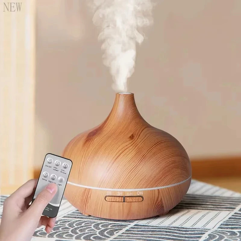 Air Humidifier Aromatherapy Essential Oil Diffuser 500ml Ultrasonic Remote Control 7 Color Lights for Home Car