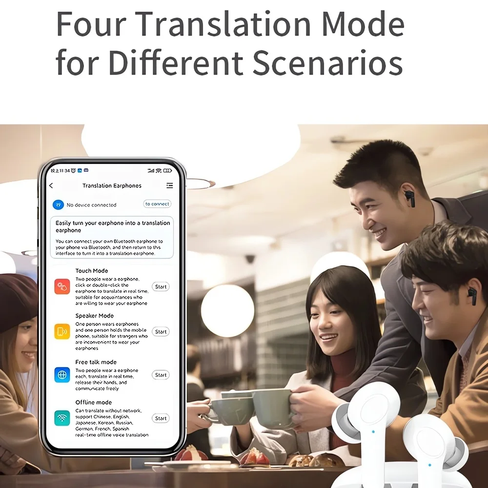 Intelligent Translate Earbuds 144 Languages Real Time AI Voice Translator 98% Accuracy Support Online OffLine 4 Translation Mode 3 Intelligent Translate Earbuds 144 Languages Real Time AI Voice Translator 98% Accuracy Support Online OffLine 4 Translation Mode 3